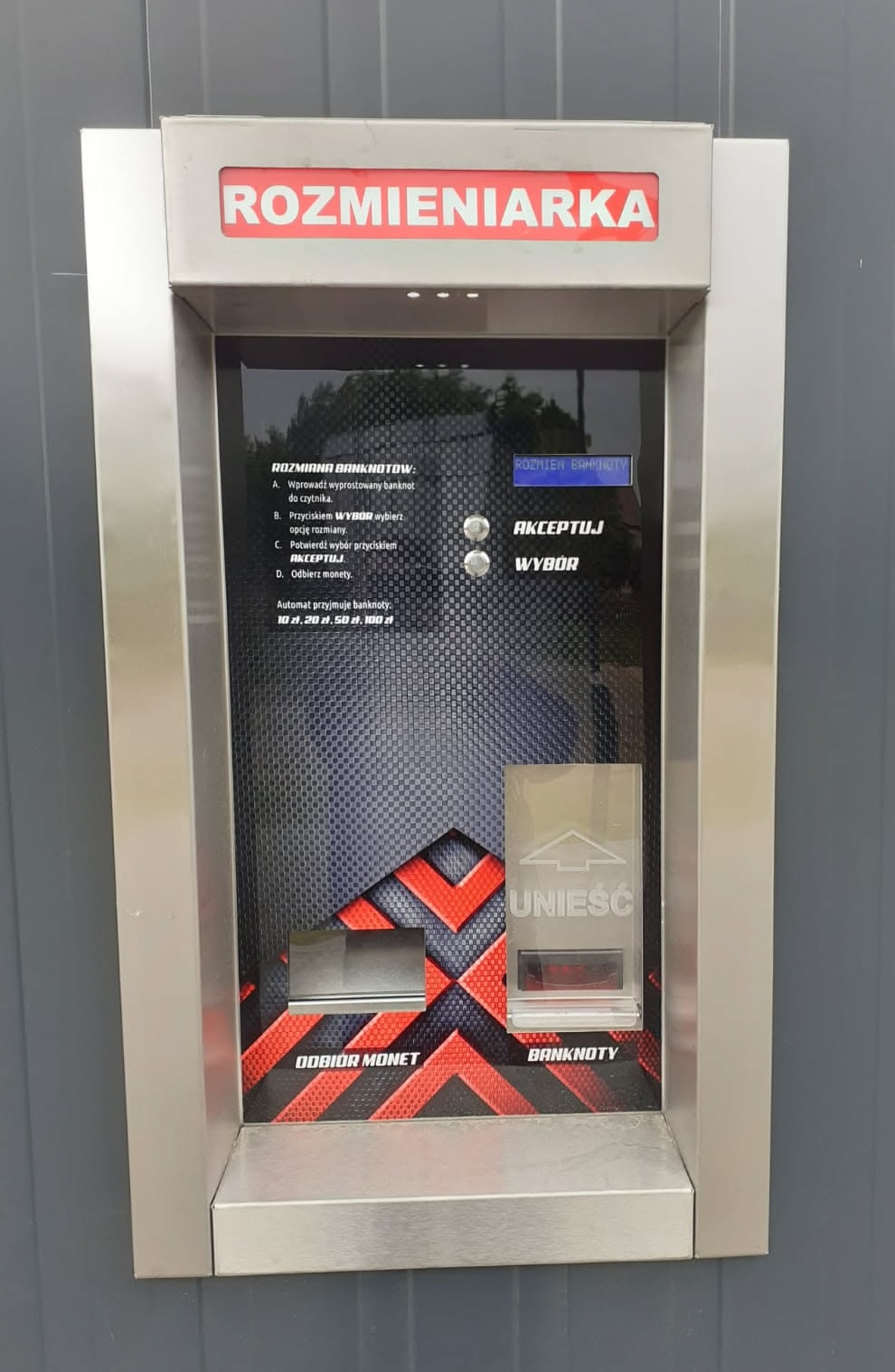Rozmieniarka myjniowa - urządzenie do wymiany banknotów